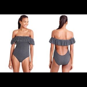 JCrew off the shoulder one piece